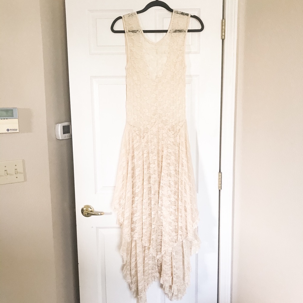 Free People lace maxi slip